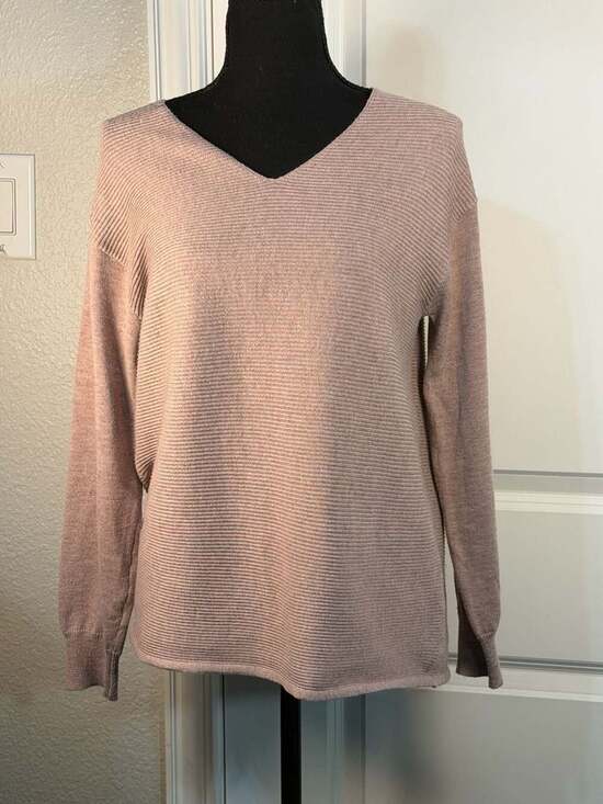 Ella Moss Sweaters - Ella Moss Women's V-Neck Ribbed Knit Sweater Size S